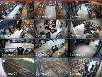 Surveillance camera feed placeholder